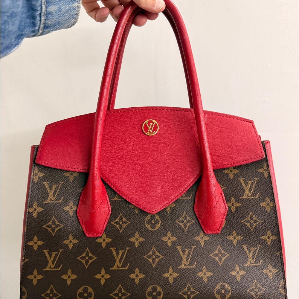 Louis Vuitton Florine Bag 2way Handbag LV Monogram with Red - Picture 6 of 17